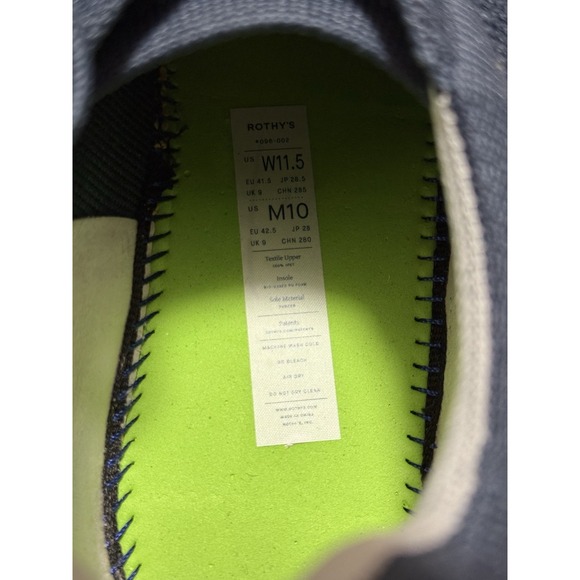 ROTHYS The RS02 Sneaker in Navy SHOES BLUE  MENS #096-002 SIZE M 10/ W 11.5 - Picture 5 of 8
